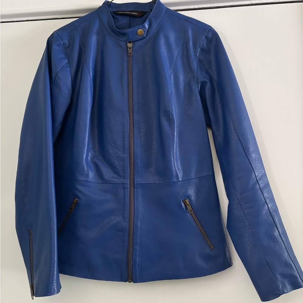 Colleen Lopez Cobalt Blue zippered Jacket NWOT size XS